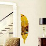 3D Acrylic Leaf Wall Mirror for Room Decoration