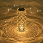 Diamond Crystal Touch LED Lamp with Remote – 16 Colors Bedside Light
