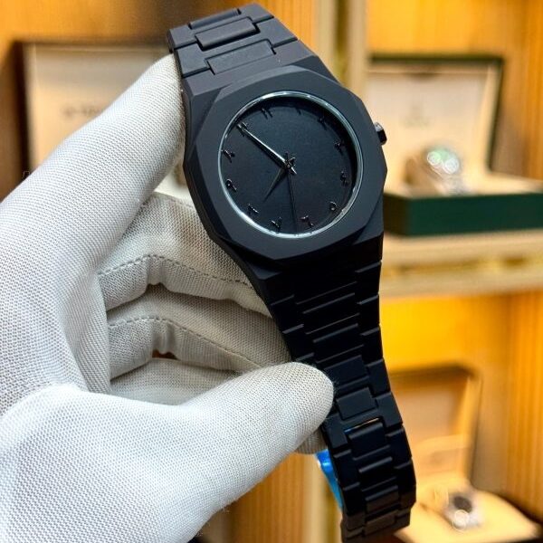 Full black watch for men – analog quartz wrist watch with premium look