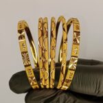 Gold Plated Bangles for Girls with Box – Wedding Wear