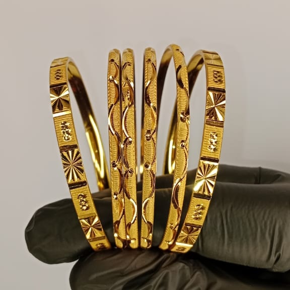 Gold Plated Bangles for Girls with Box – Wedding Wear