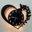 3D Wooden Wall Clock with LED Light for Home Décor