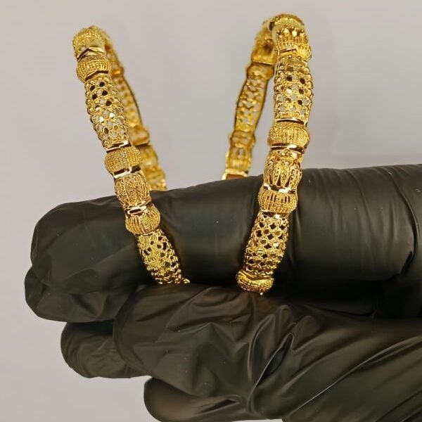 Gold Plated Bangle Set for Women – Wedding Jewelry