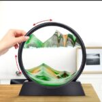 3D Moving Sand Art Hourglass Home Decor Showpiece