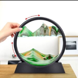 3D Moving Sand Art Hourglass Home Decor Showpiece
