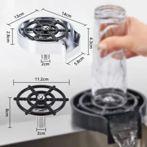 Glass Washer for Kitchen Sink – Stainless Steel Cup & Bottle Rinser